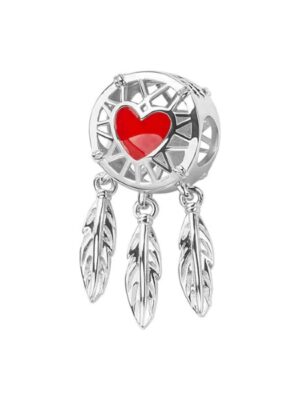 Zawieszka srebrna z emalią - łapacz snów - Elemento Z47373