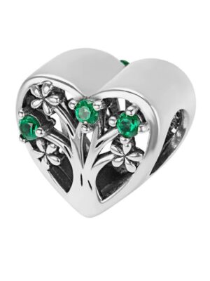 Zawieszka srebrna z cyrkoniami - serce - Elemento Z45142Z