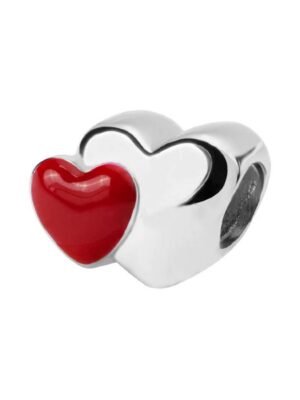 Zawieszka srebrna z emalią - serca - Elemento Z049173