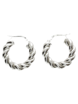 WŁOSKIE SREBRNE KOLCZYKI RODOWANE KO1126