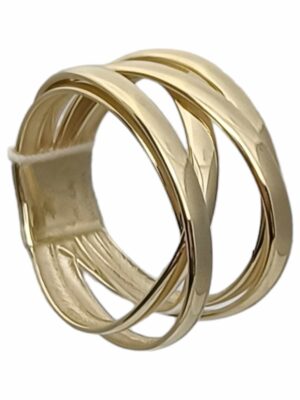 Złoty, nowoczesny pierścionek pr 585 Dall'Acqua E9/SO/RIVER/A036