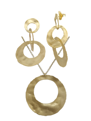 Pozłacany, nowoczesny, okrągły komplet od Dall'Acqua