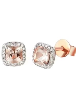 Kolczyki z morganitami i diamentami (E58266 R S MR)