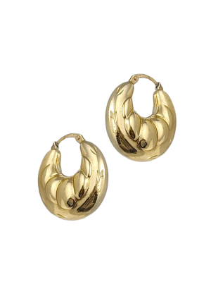 Modne, złote kolczyki pr. 585 zapięcie sztyft zatrzaskowy