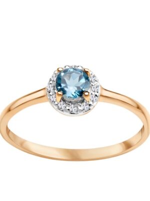Pierścionek złoty z topazami 18883LT Verona