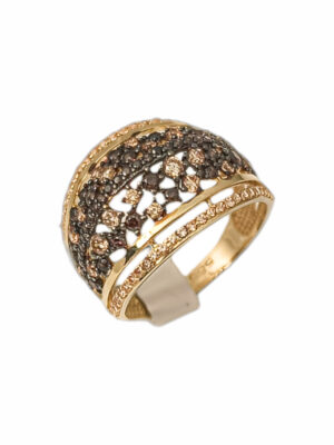 Złoty, szeroki pierścionek PI7148 pr.585