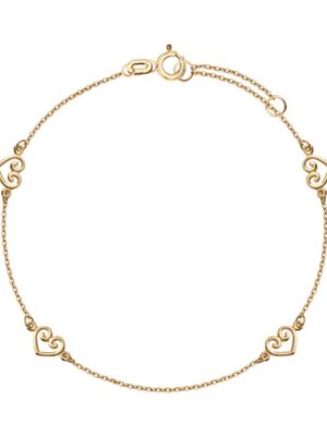 Bransoletka złota - serca DA19698 Verona