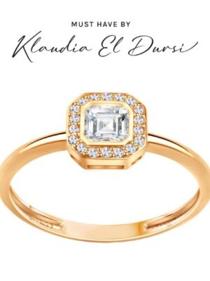 Pierścionek złoty z cyrkoniami Verona EB19421