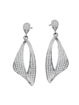 Kolczyki srebrne z cyrkoniami - Evento IKCW166