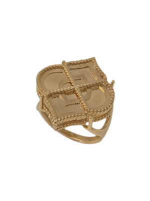Złoty, elegancki pierścionek od Dall'Acqua