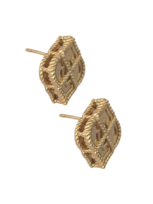 Złote kolczyki na sztyft od Dall'Acqua