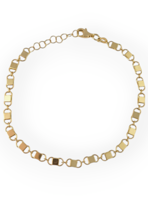 Złota, ozdobna bransoletka Au 585