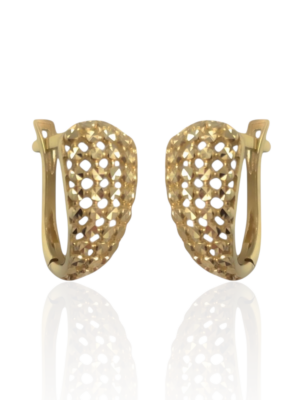 Złote kolczyki na angielskim zapięciu Au 585