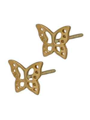 Złote kolczyki motylki pr.585