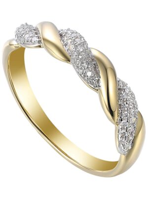 R95727 Y Złoty pierścionek z diamentami Adiamo