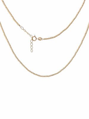 Złoty naszyjnik z diamentowanymi kulkami pr.585