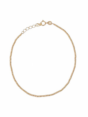 Złota bransoletka z diamentowanymi kulkami pr.585