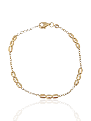 Złota bransoletka z dodatkami pr.585