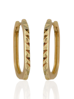 Złote kolczyki z grawerowaniem pr.585