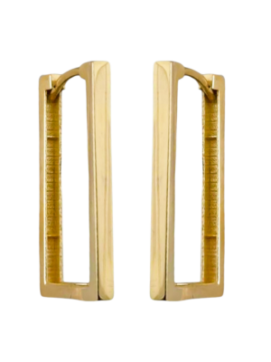 Złote kolczyki prostokąty pr.585