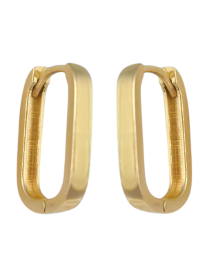 Złote, prostokątne kolczyki pr.585