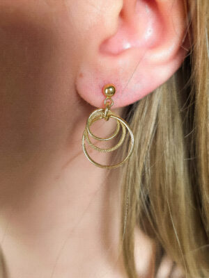 Złote kolczyki na sztyft pr.585 Dall'Acqua OR204623