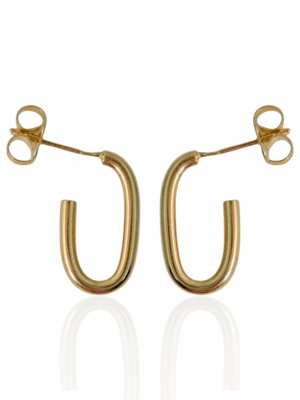 Złote kolczyki, półokrągle na sztyfcie pr.585 DALL'ACQUA D6/NU/O14207