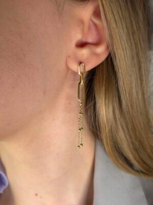 Złote, długie kolczyki na sztyft pr.585 DALL'ACQUA E0/OR/22278360001 OR235870