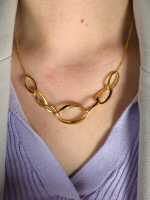 Złoty naszyjnik z dużymi ogniwkami pr.585 DALL'ACQUA C7/ZO/2550 CO214870