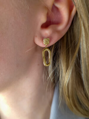 Złote kolczyki na sztyft DALL'ACQUA C8/PS/156/017 OR225362