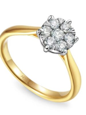 Pierścionek z diamentami R74222 YW 0,29ct Adiamo