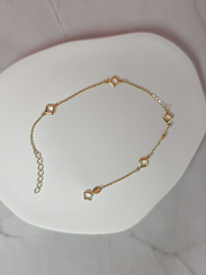 Złota, subtelna bransoletka pr.585