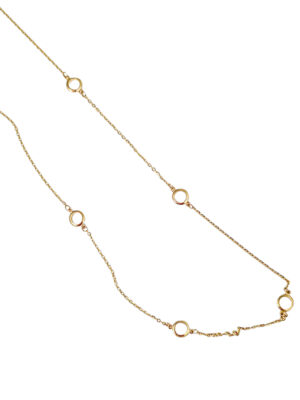 Złoty naszyjnik z kółkami pr.585