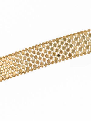 Złota, szeroka, elegancka bransoletka DALL'ACQUA