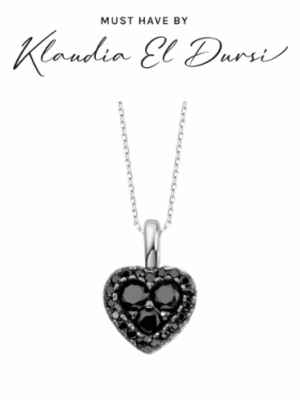 Zawieszka srebrna z cyrkoniami - serce ZS52879