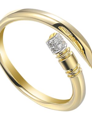 Złoty pierścionek z diamentami R94626 Y