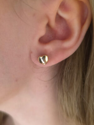 Złote kolczyki serduszka pr. 585