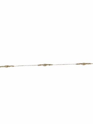 Złota bransoletka z diamentowanymi kulkami pr 585