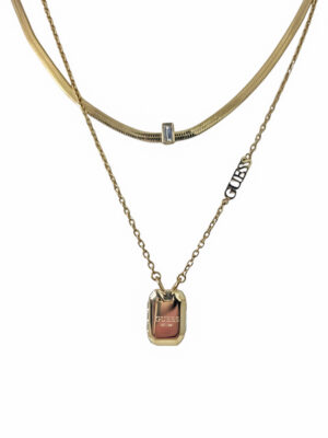 Pozłacany naszyjnik, stal chirurgiczna GUESS JUBN04257JWYGT/U