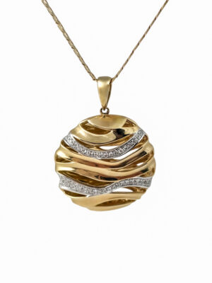 Elegancka, Zawieszka złota z diamentami pr.585 ADIAMO P31868 Y