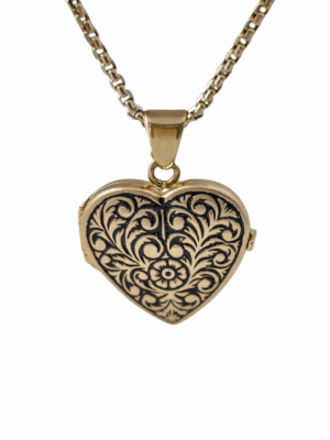 Złote puzderko, przewieszka serce w pr.585