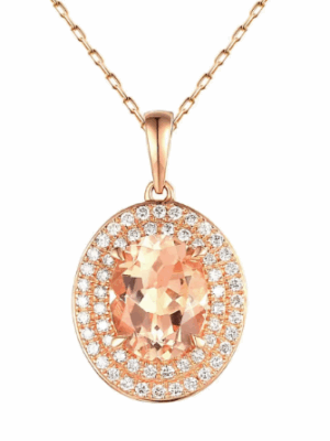 Zawieszka z morganitem i diamentami (P60405 R MR) ADIAMO