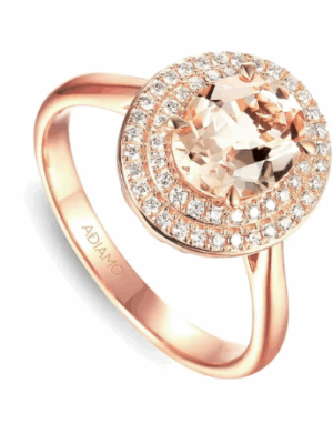 Pierścionek z morganitem i diamentami Adiamo  R60405 R MR