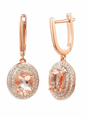 Kolczyki z morganitami i diamentami Adiamo E60405 R A MR