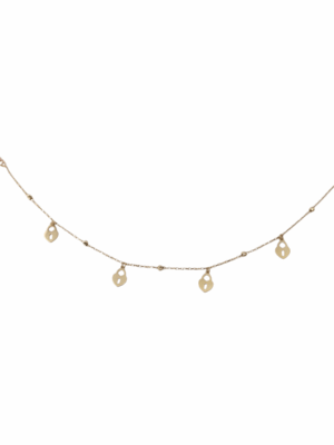 Złota, subtelna bransoletka z kłódkami pr.585