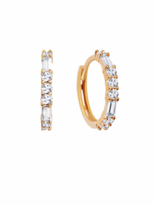 Kolczyki złote z cyrkoniami - koła Verona JZ19716