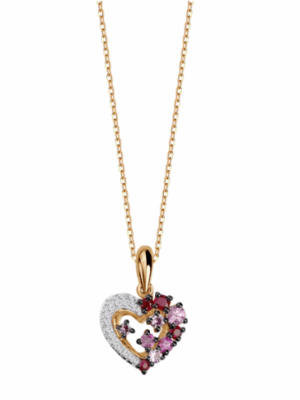 Zawieszka złota z szafirami, rubinami i diamentami 19667 verona