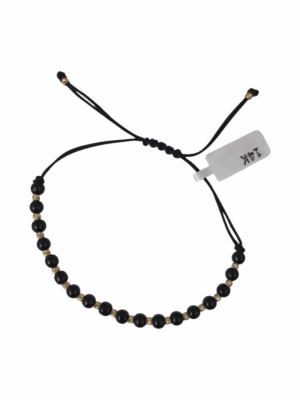 Bransoletka na sznurku ze złotymi kulkami pr.585