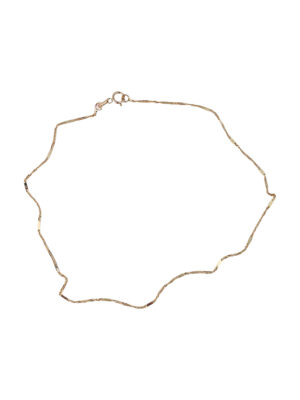 Złota bransoletka na nogę, delikatna i subtelna pr.585