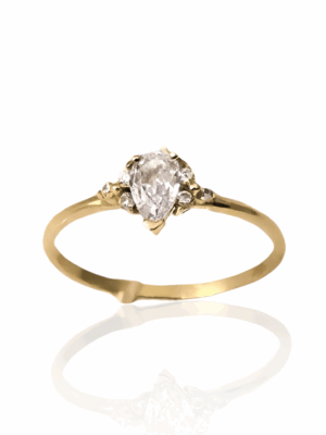 Złoty pierścionek z cyrkoniami pr.585